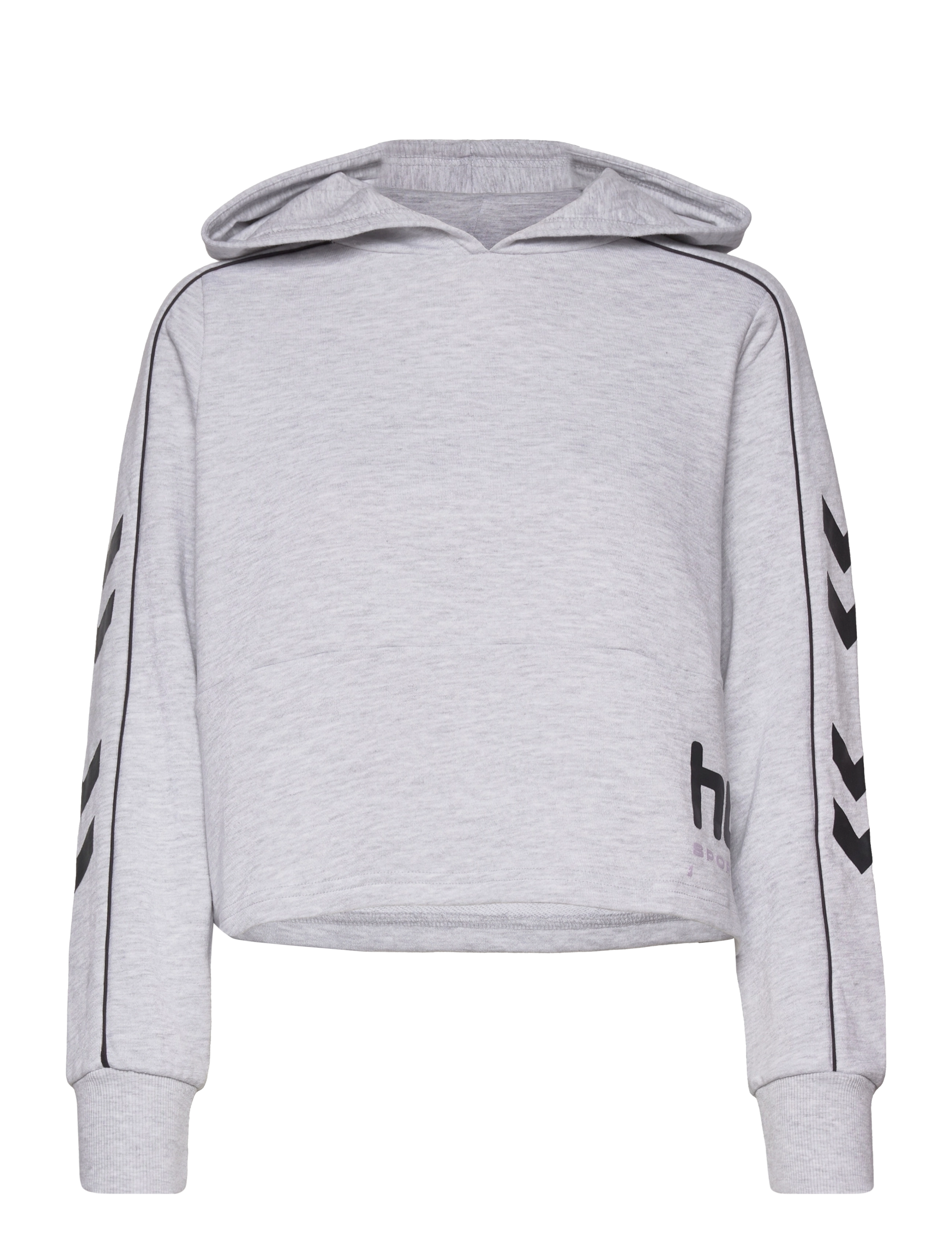 Hummel - hmlLGC YOKO CROPPED HOODIE - light grey melange - 1