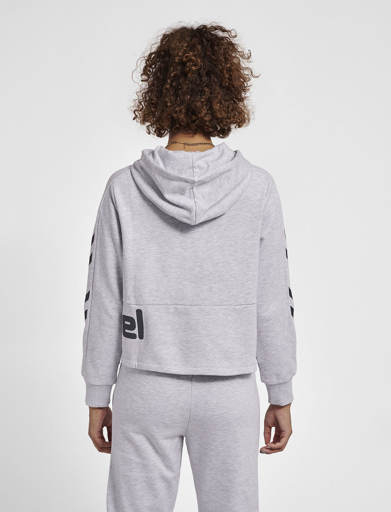 Hummel - hmlLGC YOKO CROPPED HOODIE - light grey melange - 4