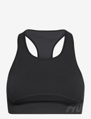 Hummel - hmlTE CHRISTEL SEAMLESS SPORTS TOP - sport bras: medium - black/asphalt melange - 0