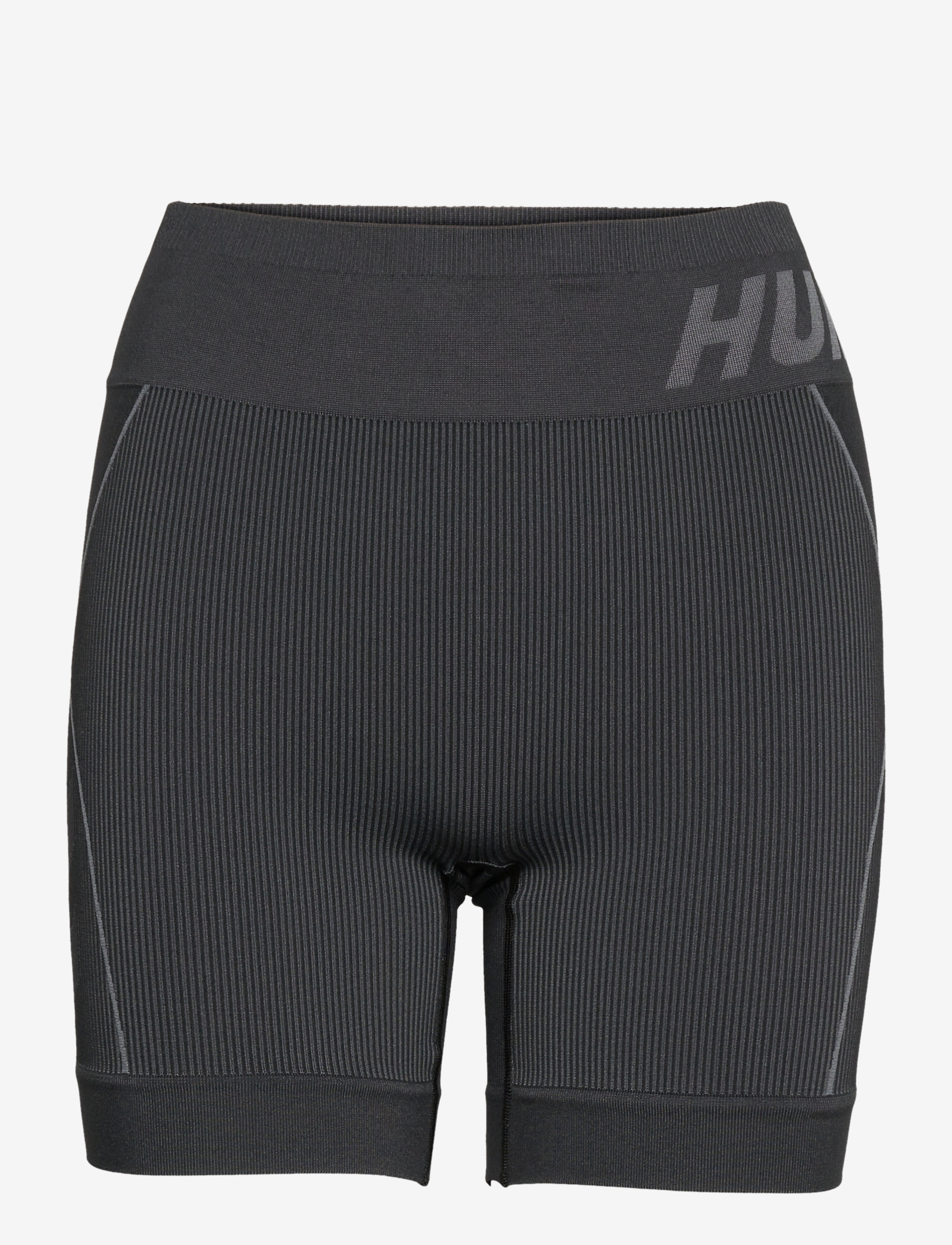 hmlTE CHRISTEL SEAMLESS SHORTS - BLACK/ASPHALT MELANGE