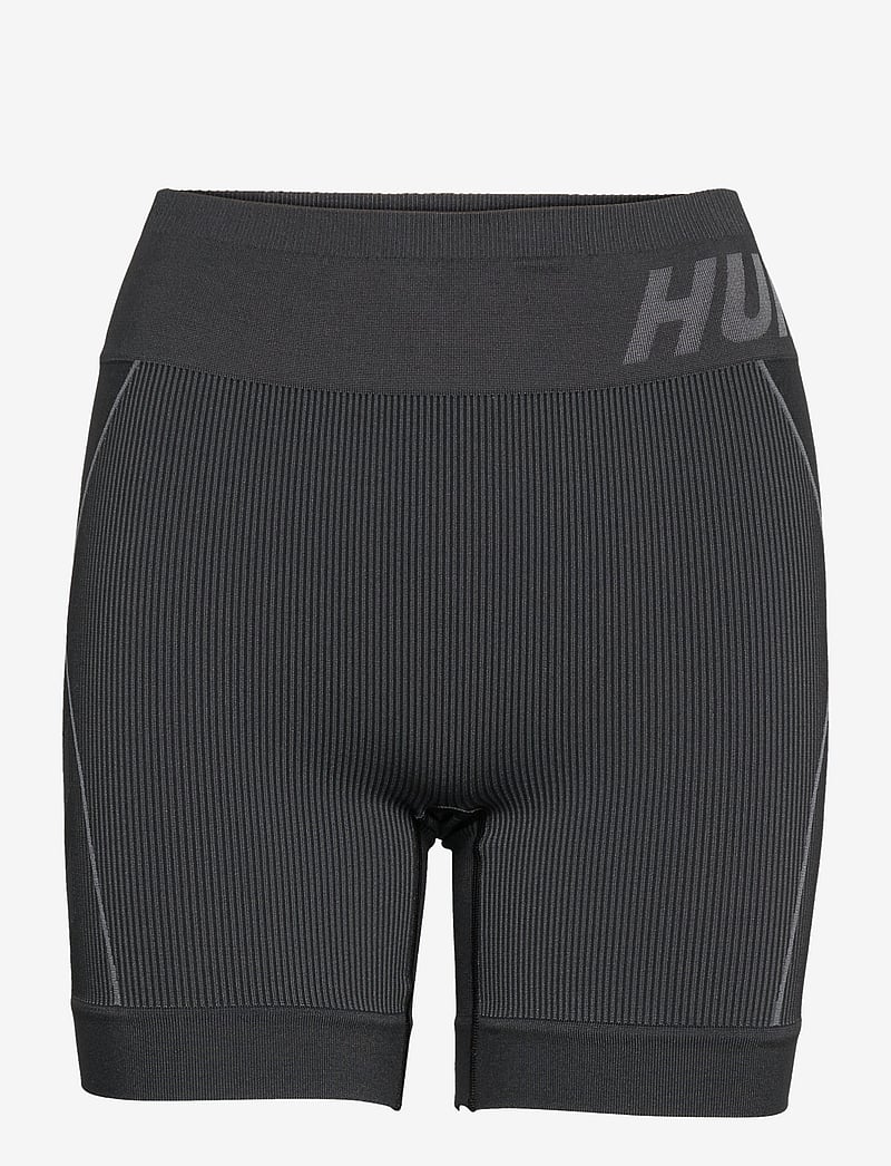 Hummel - hmlTE CHRISTEL SEAMLESS SHORTS - korta tights - black/asphalt melange - 1