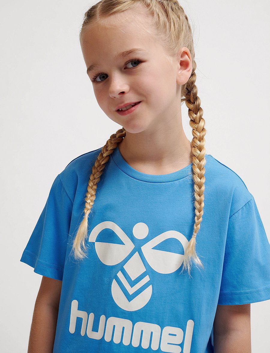 Hummel - hmlTRES T-SHIRT S/S - kurzärmelig - lichen blue - 0