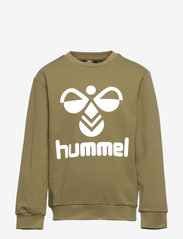 Hummel - hmlDOS SWEATSHIRT - medvilniniai megztiniai ir džemperiai su gobtuvu - capulet olive - 0