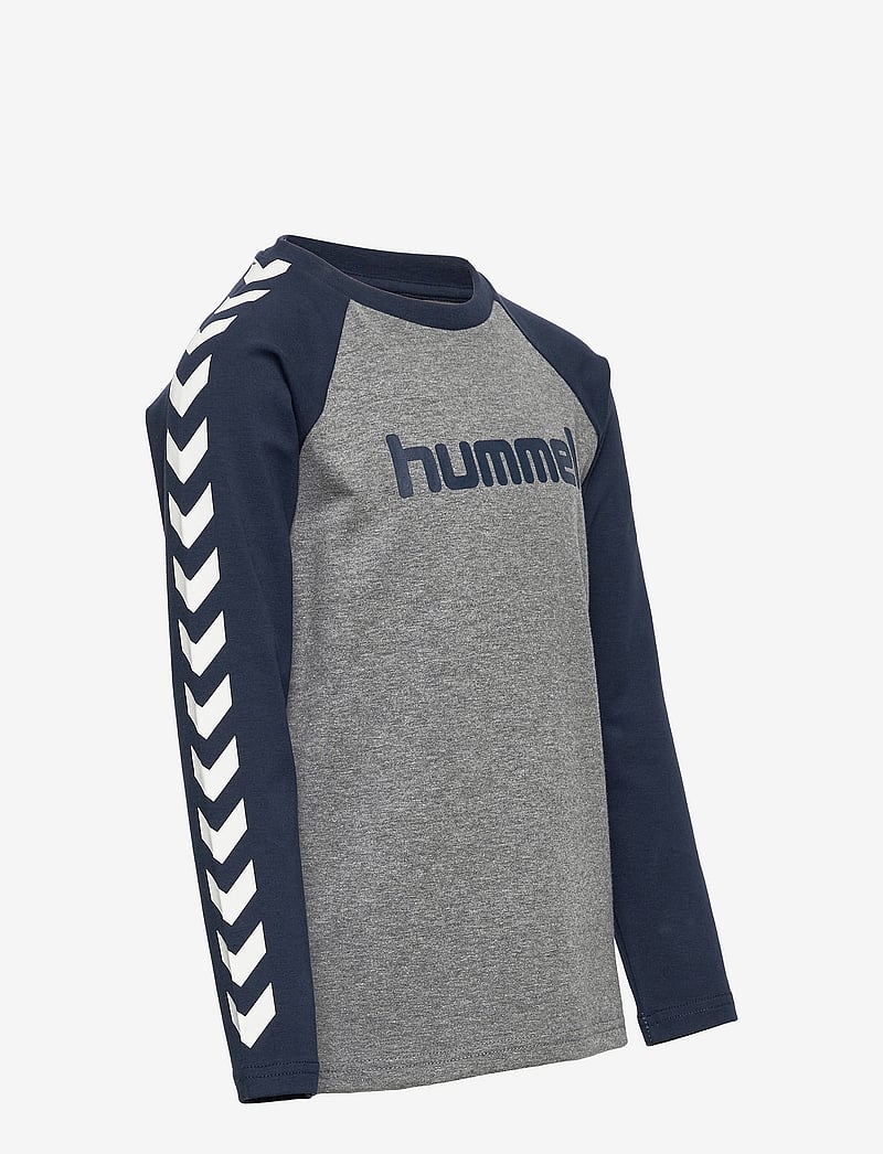 Hummel - hmlBOYS T-SHIRT L/S - langærmede t-shirts - black iris - 3