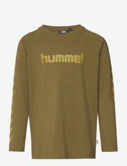 Hummel - hmlBOYS T-SHIRT L/S - długi rękaw - green moss - 0