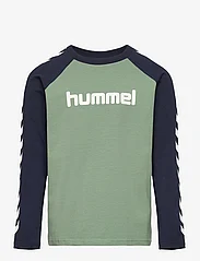 Hummel - hmlBOYS T-SHIRT L/S - pitkähihaiset paidat - hedge green - 0