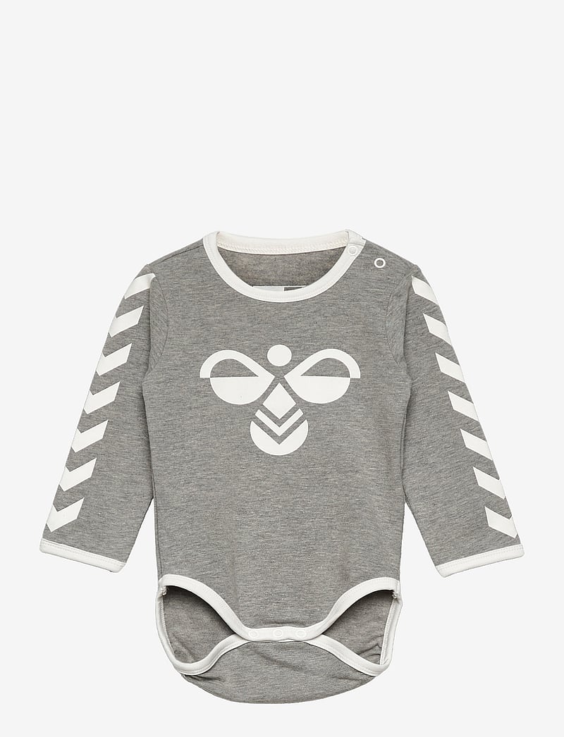 Hummel - hmlFLIPPER LS BODYSTOCKING - mönstrade långärmade bodies - grey melange - 1