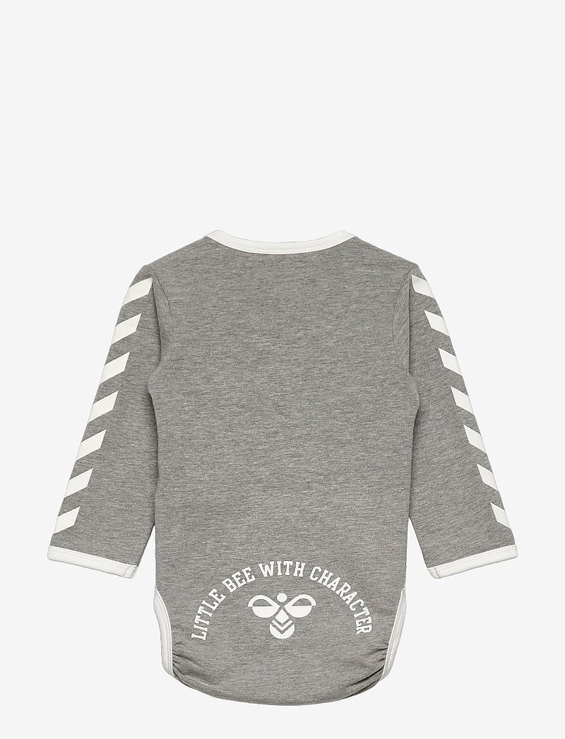 Hummel - hmlFLIPPER LS BODYSTOCKING - mönstrade långärmade bodies - grey melange - 2