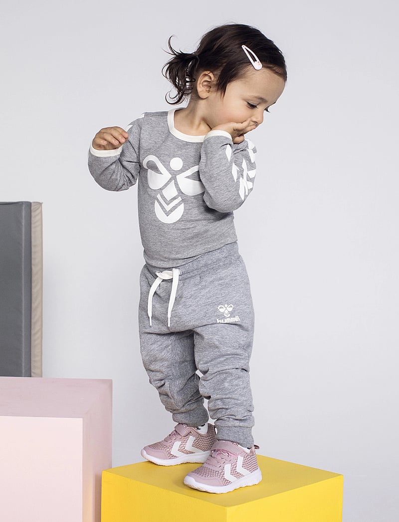 Hummel - hmlFLIPPER LS BODYSTOCKING - mönstrade långärmade bodies - grey melange - 0