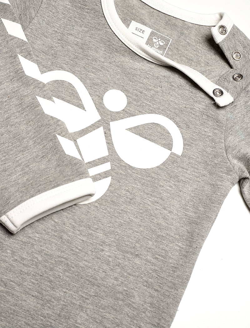 Hummel - hmlFLIPPER LS BODYSTOCKING - mönstrade långärmade bodies - grey melange - 4