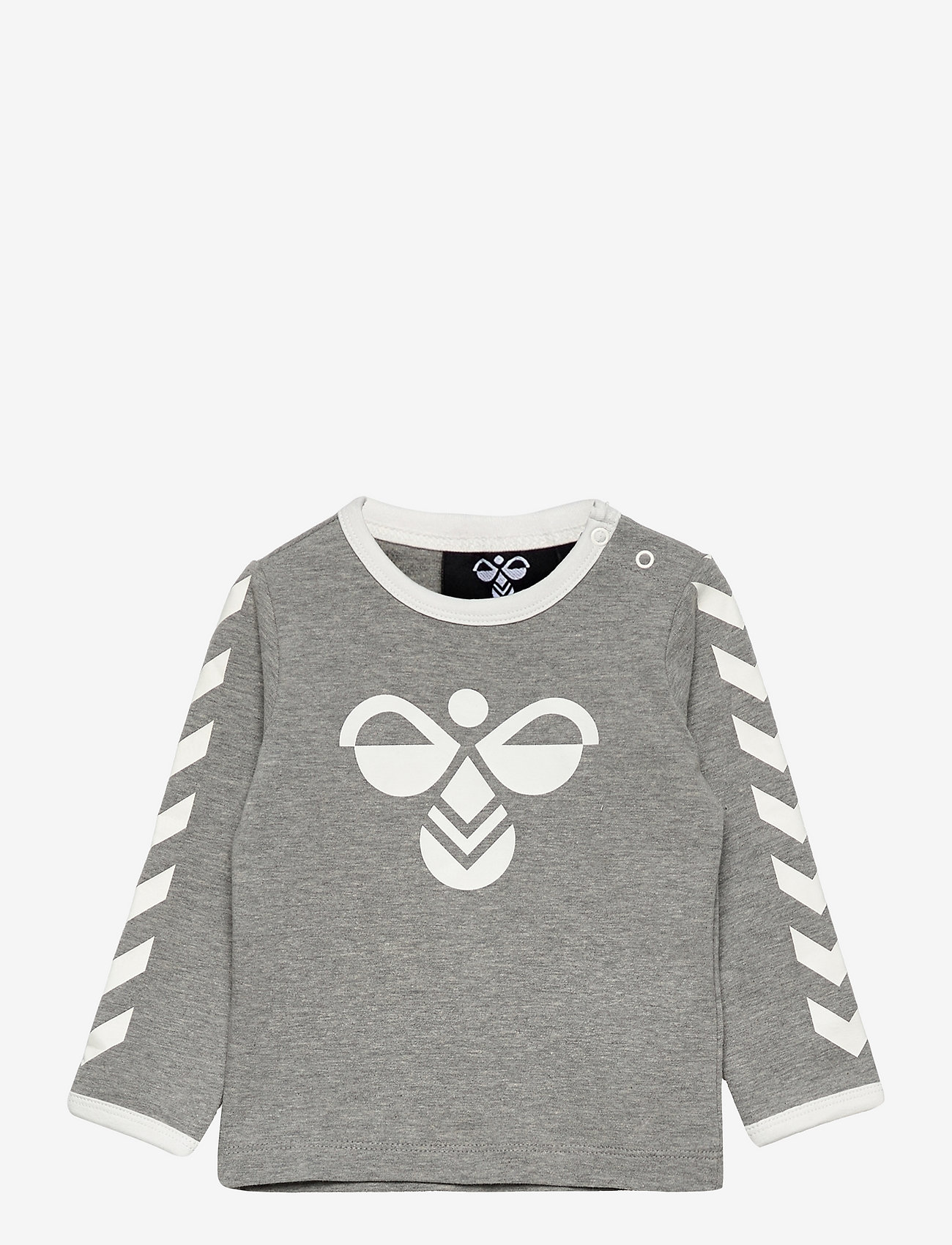Hummel - hmlFLIPPER T-SHIRT L/S - långärmade t-shirts - grey melange - 0