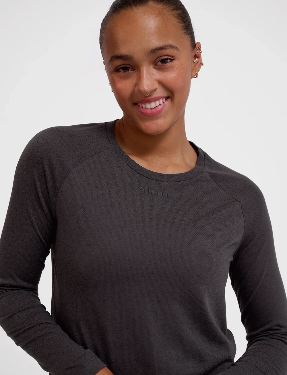 Hummel - hmlMT VANJA T-SHIRT L/S - alussärgid ja t-särgid - espresso - 4