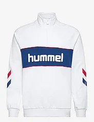 Hummel - hmlIC DURBAN HALF ZIP SWEATSHIRT - sweatshirts & hættetrøjer - white - 0