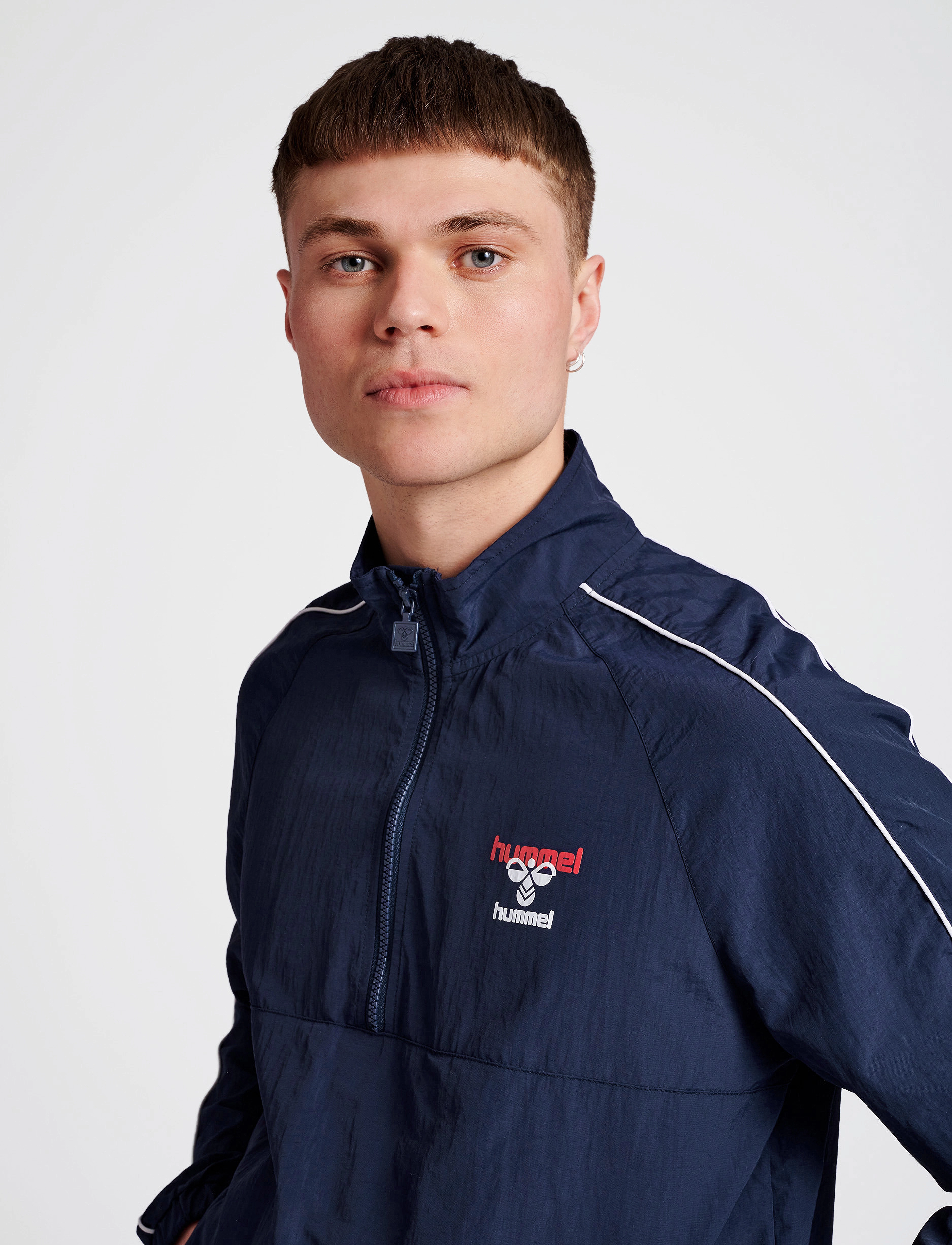 Hummel - hmlIC BELVILLE WOV. HALF ZIP JACKET - peacoat - 3