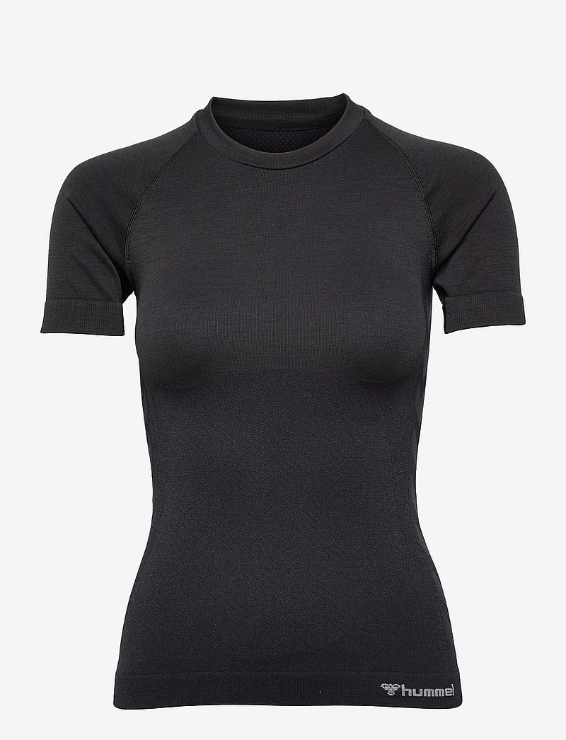 Hummel - hmlCLEA SEAMLESS TIGHT T-SHIRT - t-shirts - black melange - 1