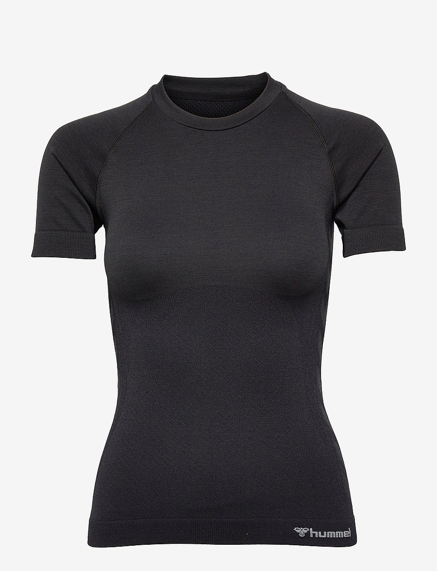 Hummel - hmlCLEA SEAMLESS TIGHT T-SHIRT - black melange - 1