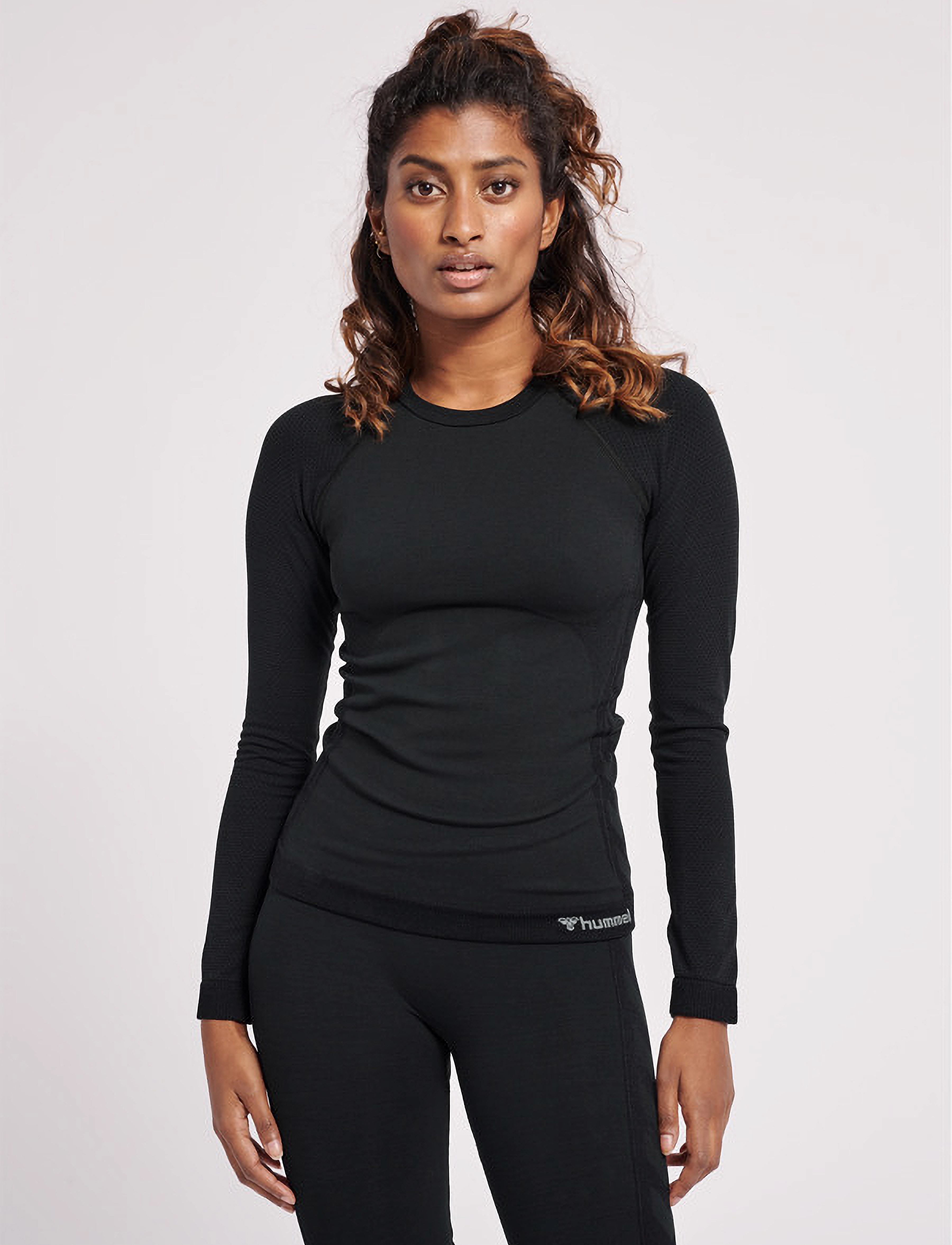 Hummel Hmlclea Seamless Tight T-Shirt L/S, M, Black, T-Shirts & Toppe > Langærmede, Dame