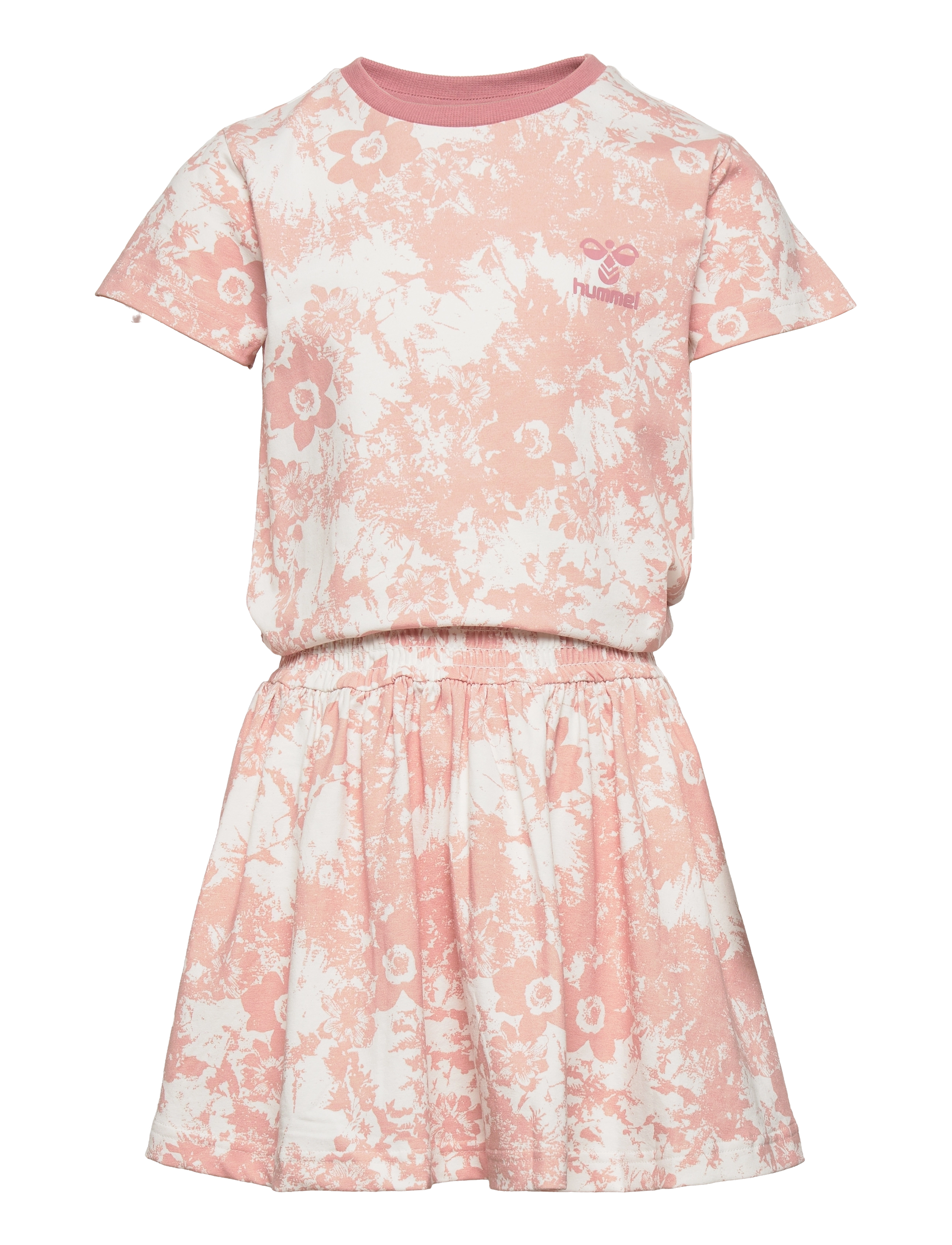 Hummel Hmljuna Dress S/S, 110, Casual Dresses, Rosa - Short-sleeved Kinder