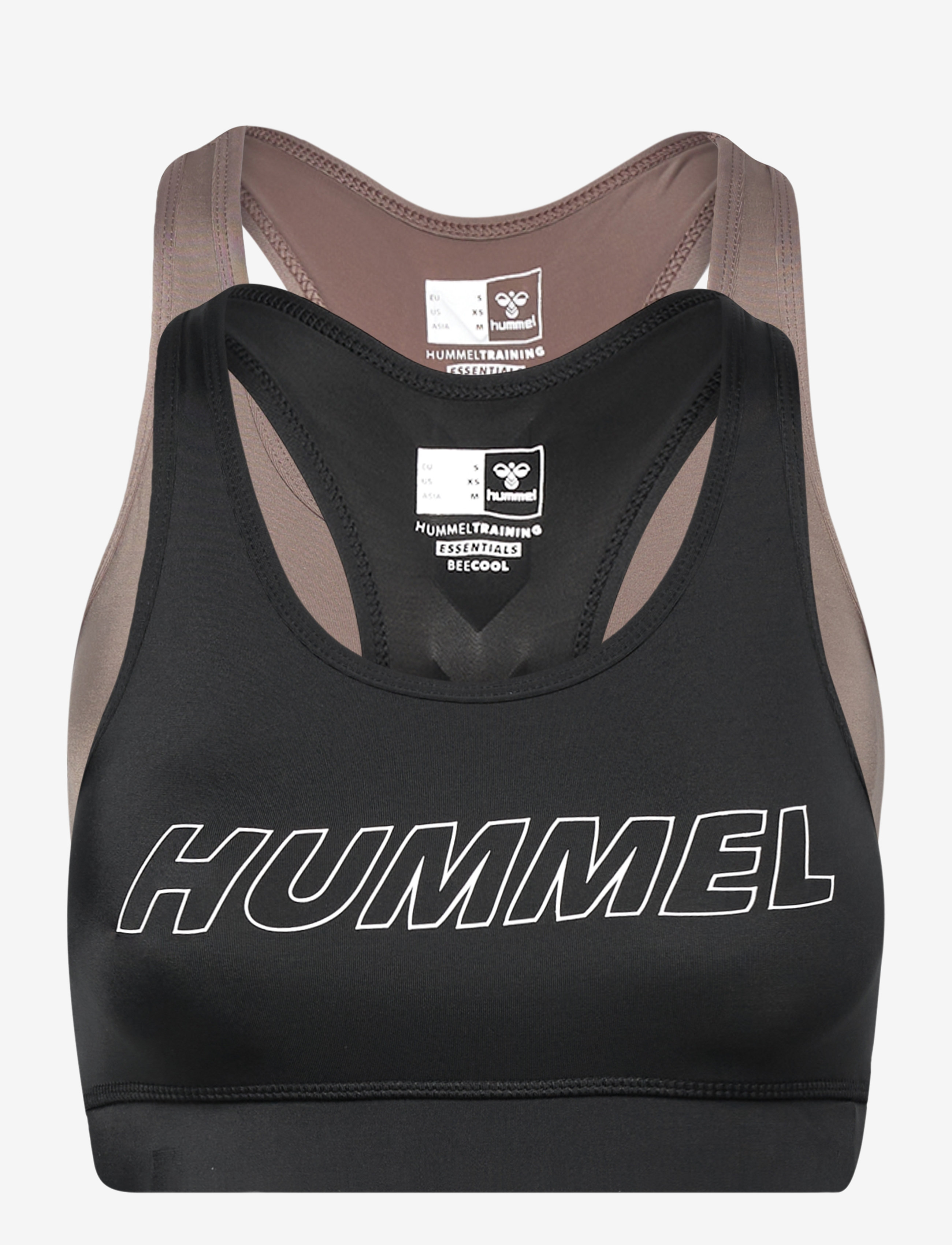 Hummel - hmlTE TOLA 2-PACK SPORTS BRA - black/driftwood - 1