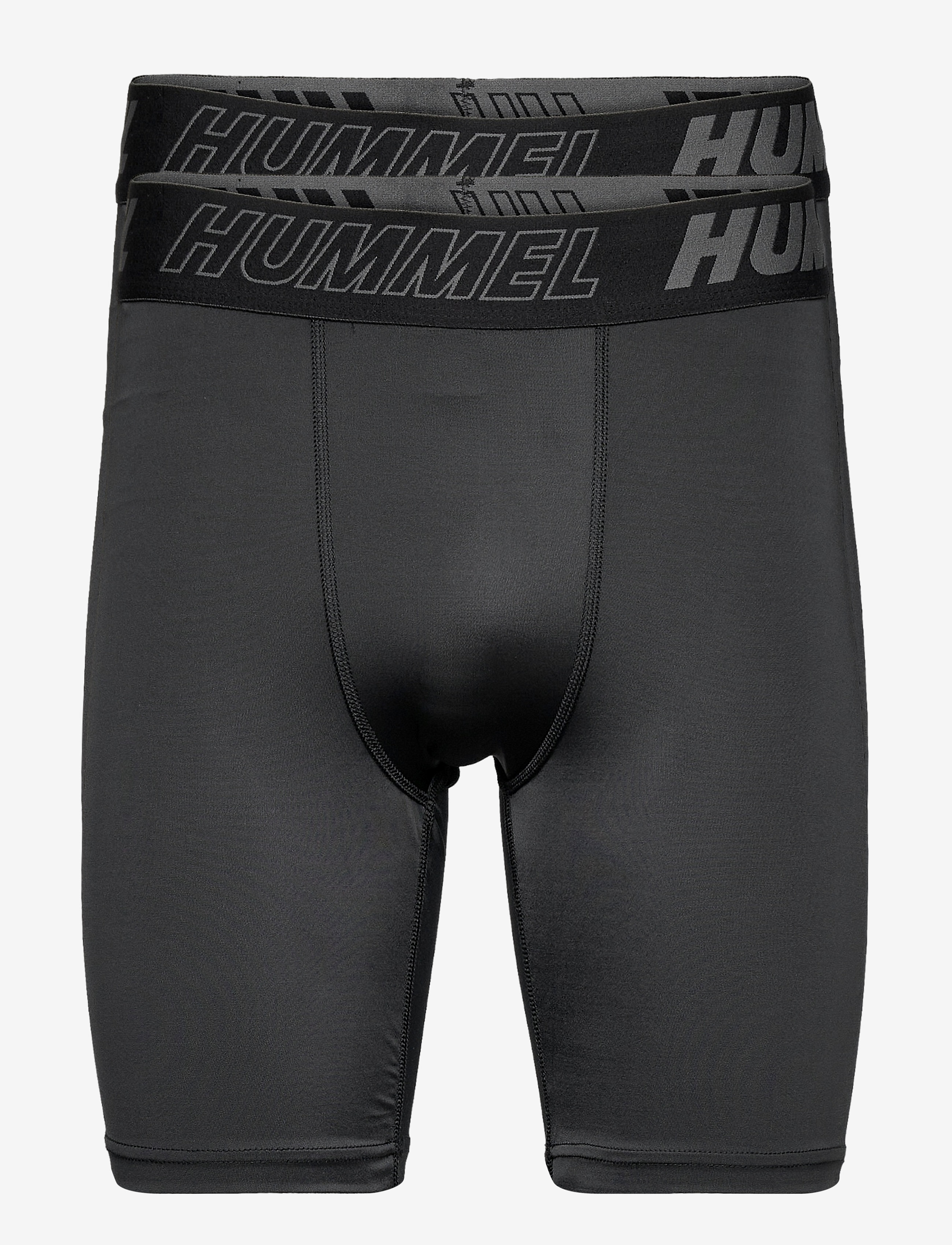 hmlTE TOPAZ 2-PACK TIGHT SHORTS - BLACK/BLACK