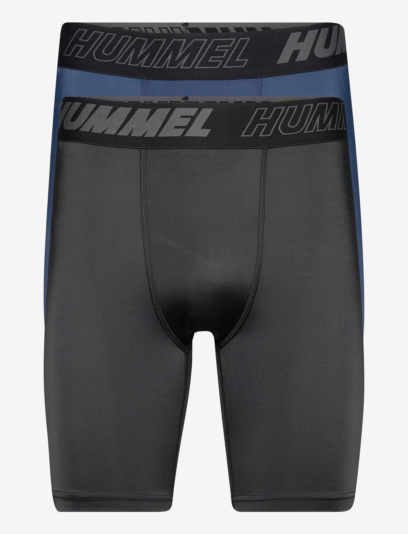 Hummel - hmlTE TOPAZ 2-PACK TIGHT SHORTS - träningstights - black/insigina blue - 0