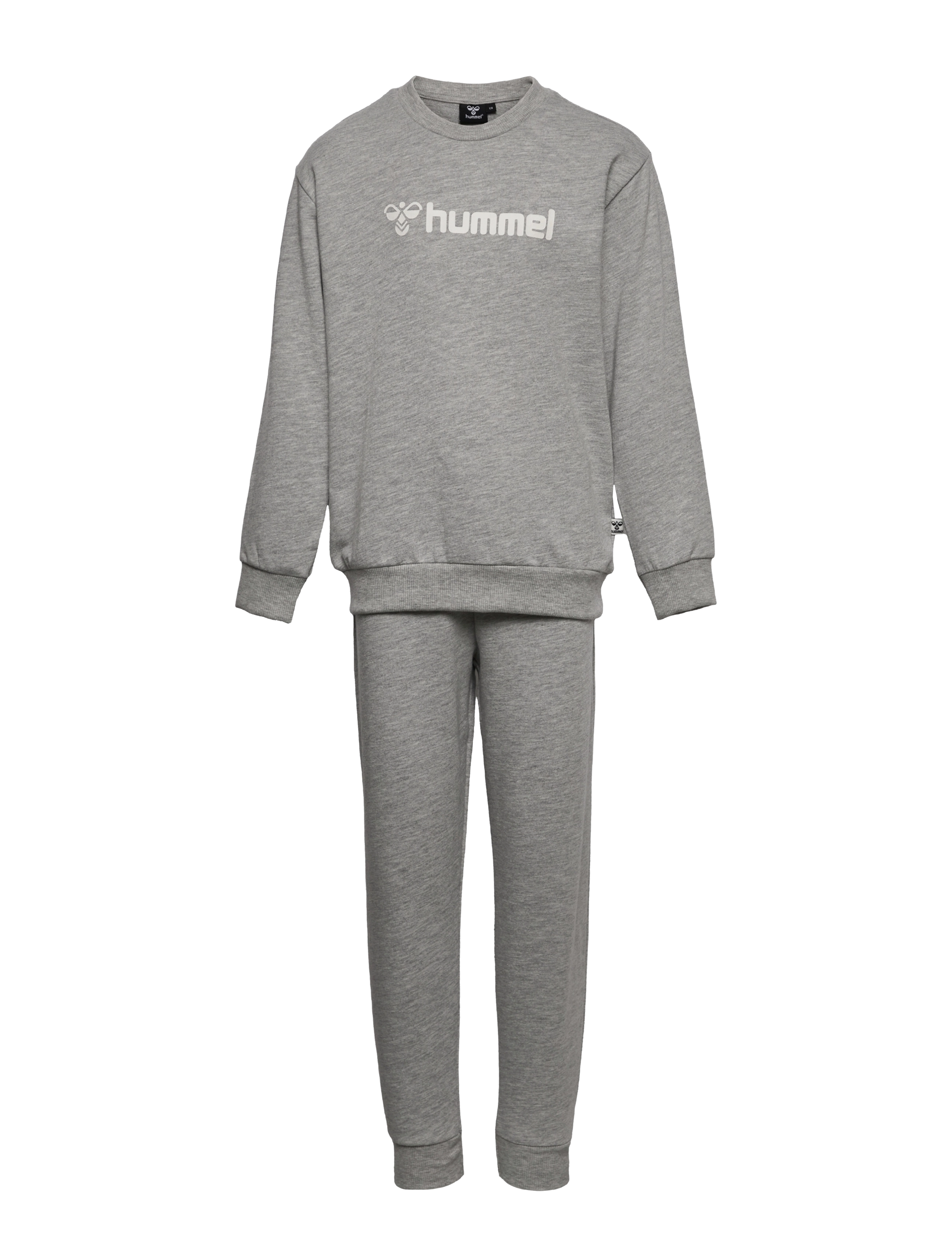 hmlSPRING TRACKSUIT - LIGHT GREY MELANGE