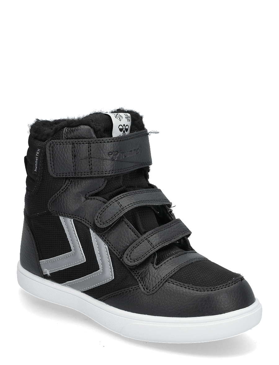 Hummel - STADIL SUPER POLY BOOT RECYCLED TEX JR - fall shoes - black/grey - 0