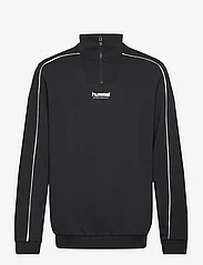 Hummel - hmlLGC WESLEY HALF ZIP SWEATSHIRT - sweatshirts & huvtröjor - black - 0