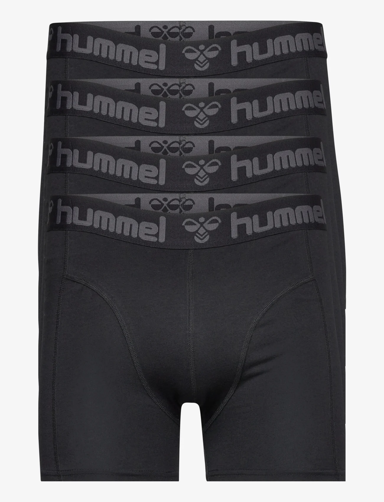 Hummel - hmlMARSTON 4-PACK BOXERS - laveste priser - black/black - 0