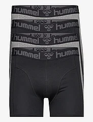 Hummel - hmlMARSTON 4-PACK BOXERS - alhaisimmat hinnat - black/dark grey melange - 0