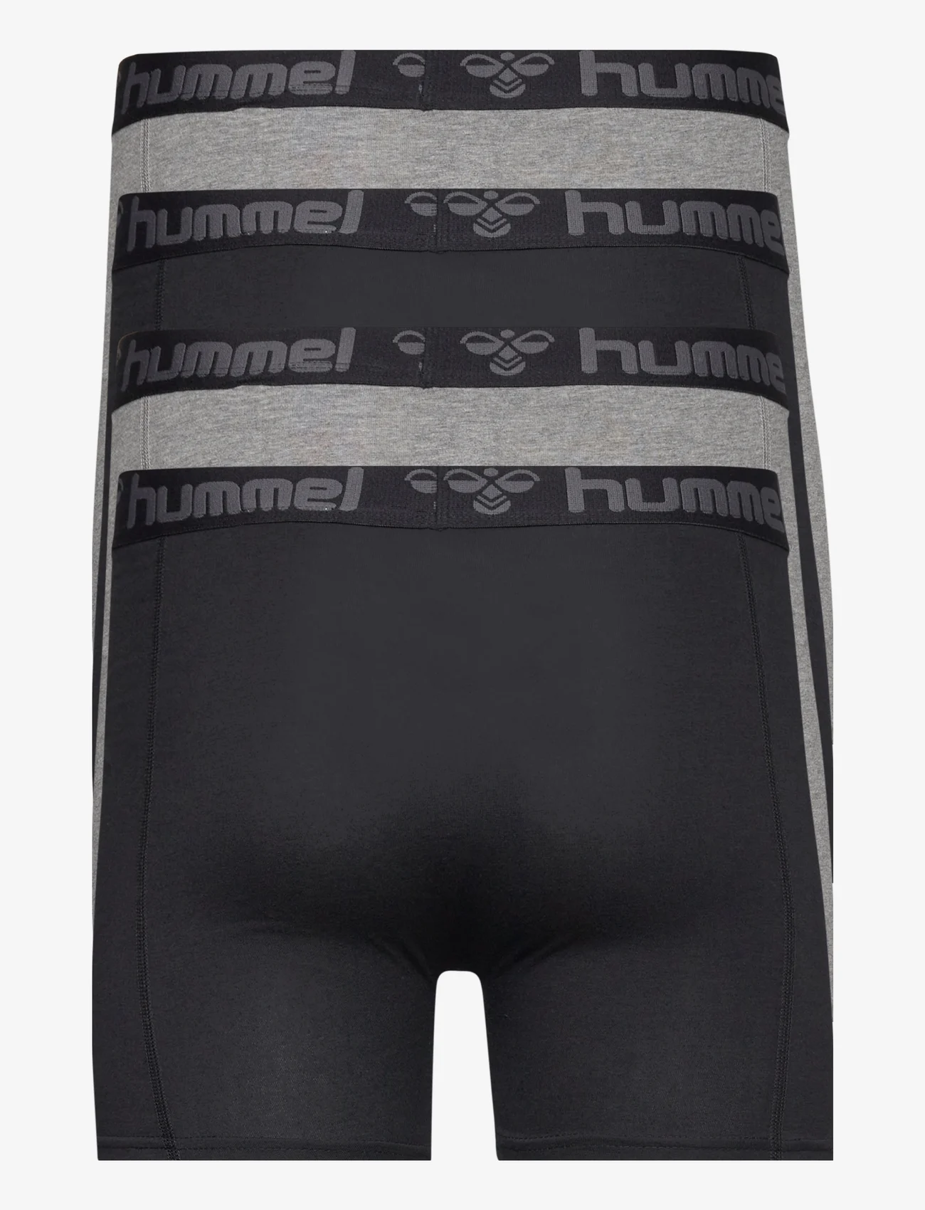 Hummel - hmlMARSTON 4-PACK BOXERS - boxerkalsonger - black/dark grey melange - 1