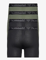 Hummel - hmlMARSTON 4-PACK BOXERS - zemākās cenas - black/thyme - 0
