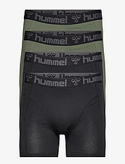 Hummel - hmlMARSTON 4-PACK BOXERS - zemākās cenas - black/thyme - 1