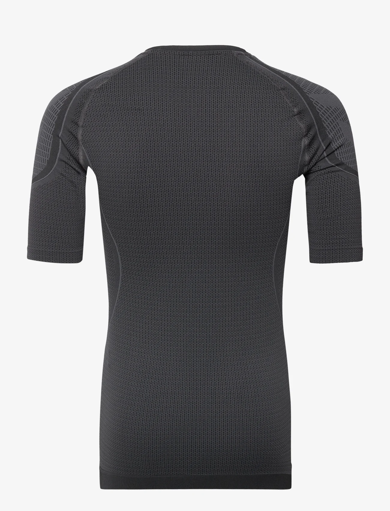 Hummel - hmlMT OLLI SEAMLESS TIGHT T-SHIRT - short-sleeved t-shirts - black/asphalt melange - 1