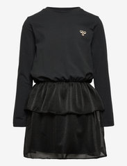 Hummel - hmlELLY DRESS - pikkade varrukatega vabaaja kleidid - black - 0