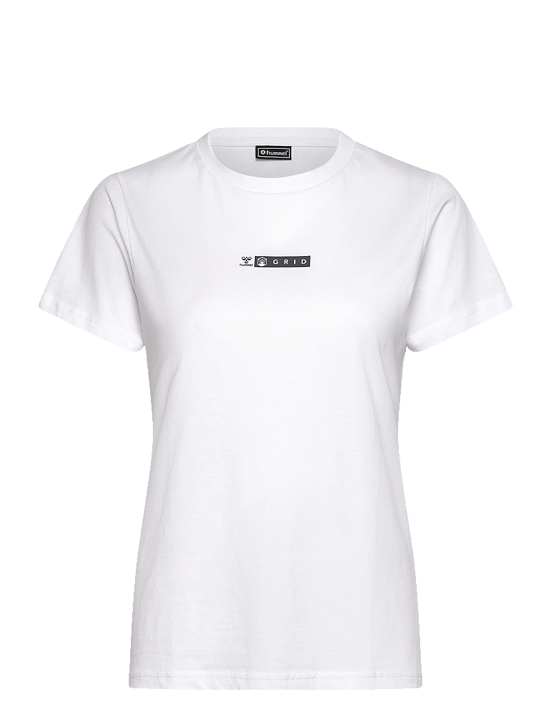 Hummel - hmlOFFGRID TEE S/S WO - t-shirts - white/forged iron - 0