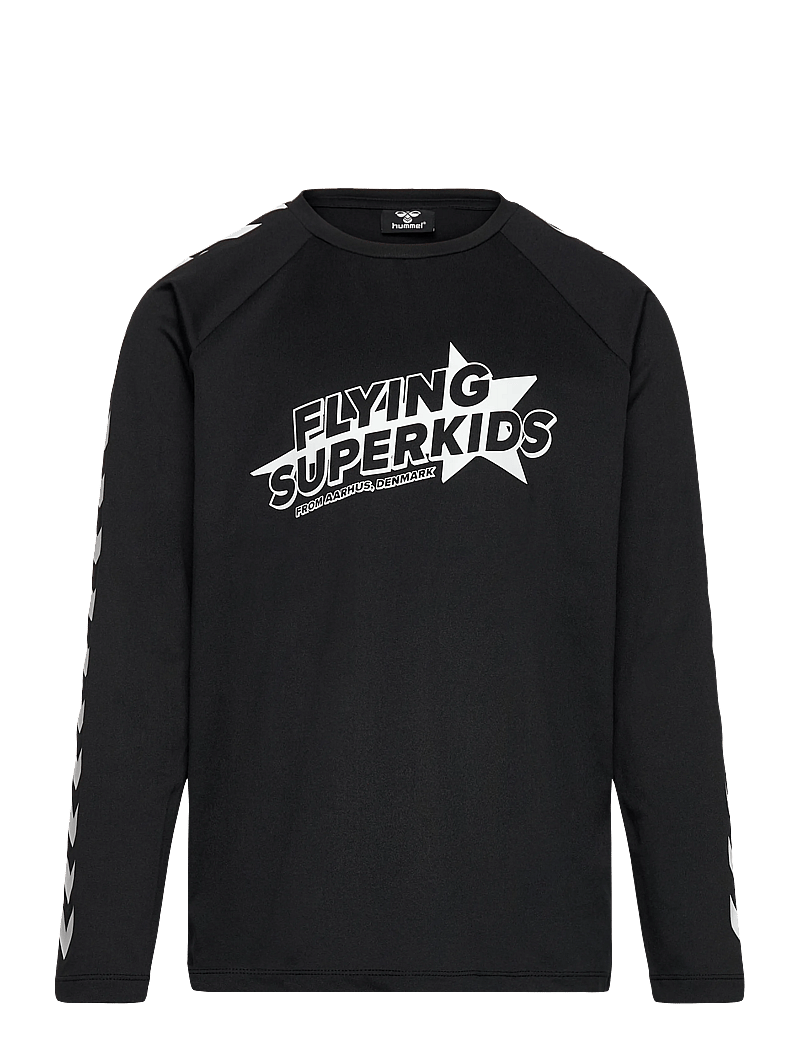 Hummel - hmlFLYING CHAMPION T-SHIRT L/S - langærmede t-shirts - black - 0