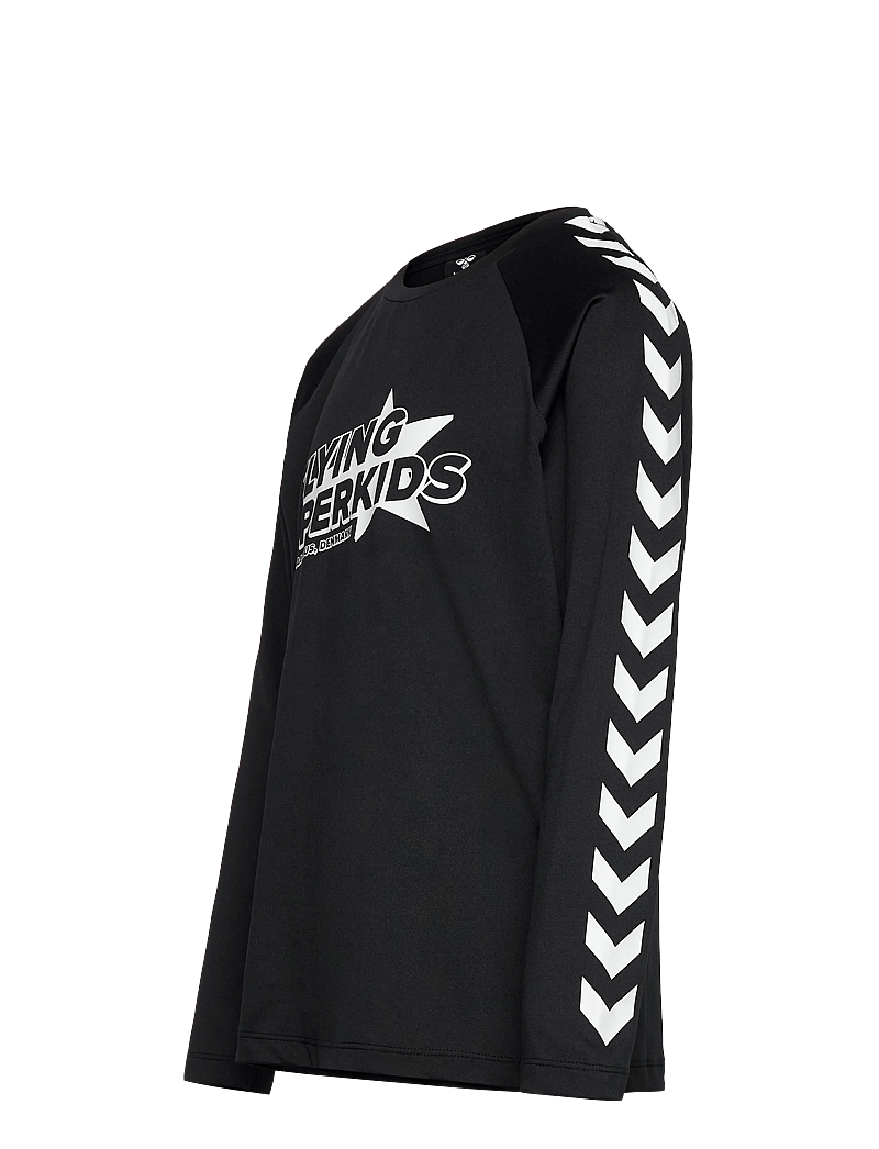 Hummel - hmlFLYING CHAMPION T-SHIRT L/S - langærmede t-shirts - black - 3