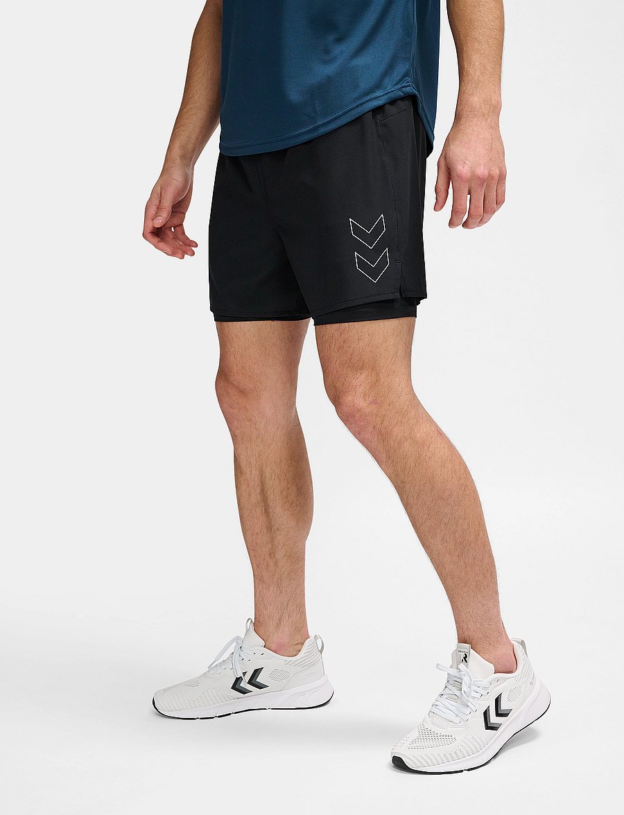 Hummel - hmlMT FAST 2 IN 1 SHORTS - black - 3