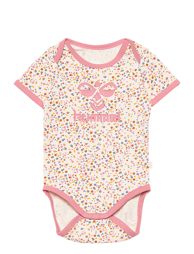 Hummel - hmlKAREN AOP BODY S/S - kurzärmelige bodys - turtledove - 0