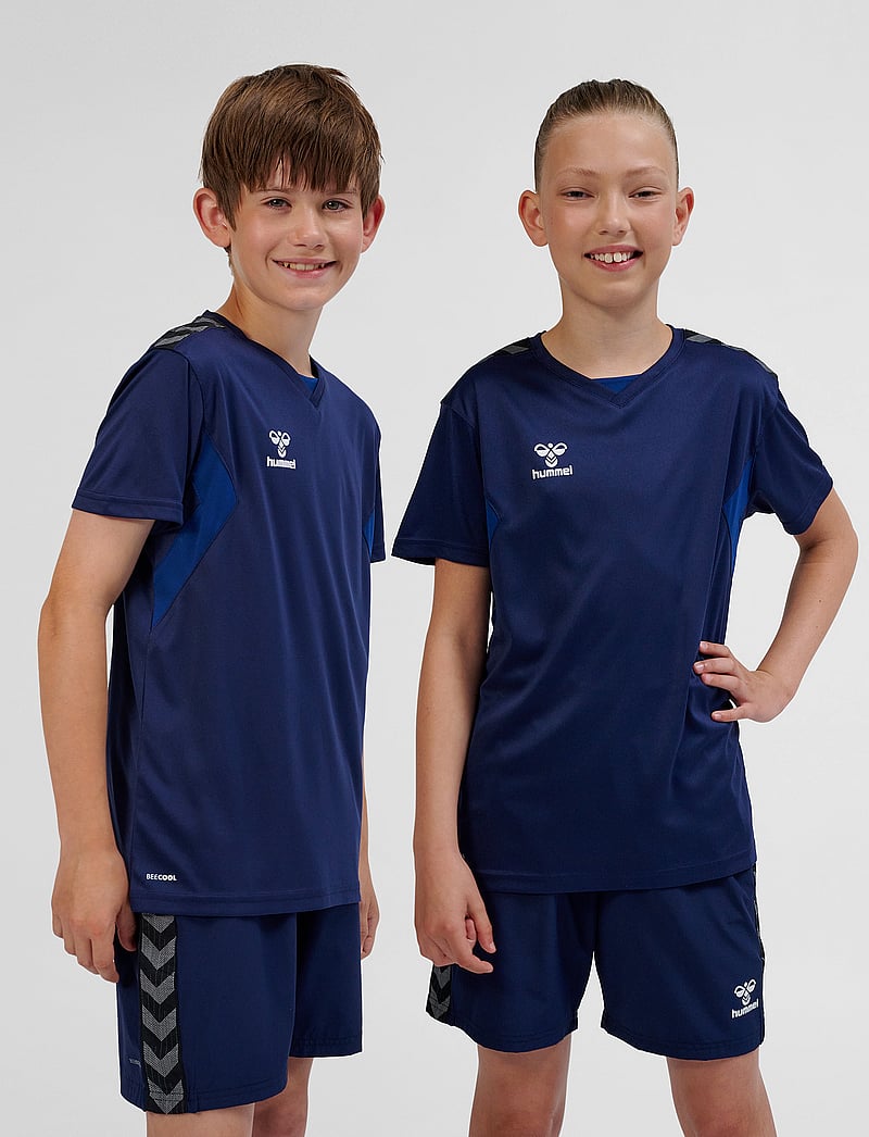 Hummel - hmlAUTHENTIC PL JERSEY S/S KIDS - kortärmade t-shirts - marine - 0