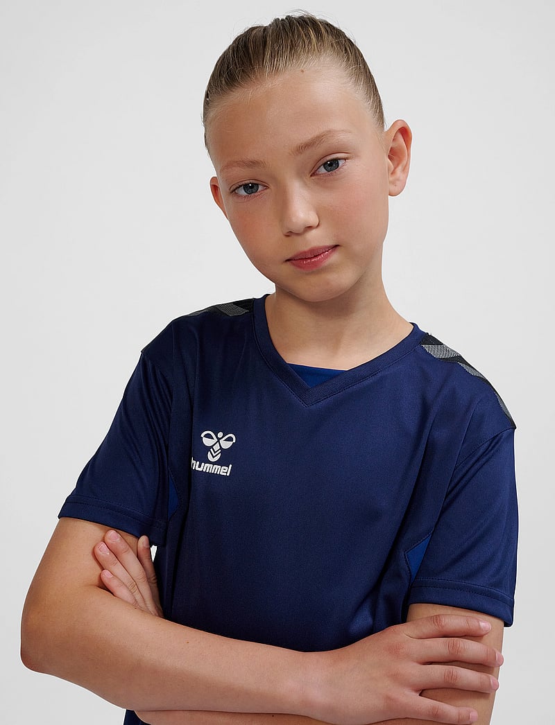 Hummel - hmlAUTHENTIC PL JERSEY S/S KIDS - kortärmade t-shirts - marine - 4
