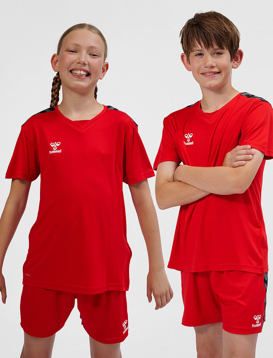 Hummel - hmlAUTHENTIC PL JERSEY S/S KIDS - krótki rękaw - true red - 0