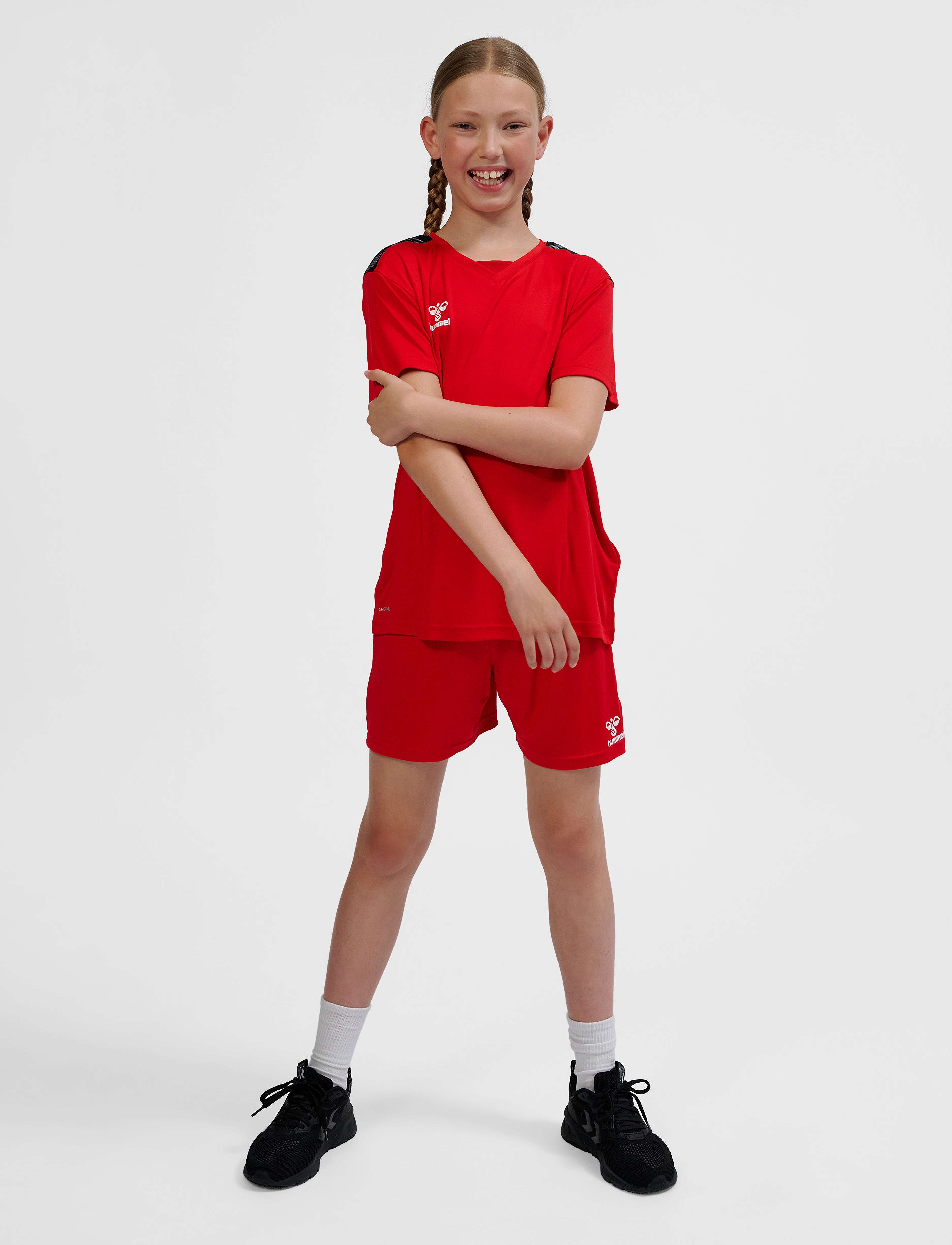 Hummel - hmlAUTHENTIC PL JERSEY S/S KIDS - krótki rękaw - true red - 3