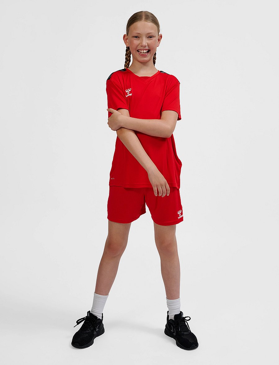 Hummel - hmlAUTHENTIC PL JERSEY S/S KIDS - krótki rękaw - true red - 3