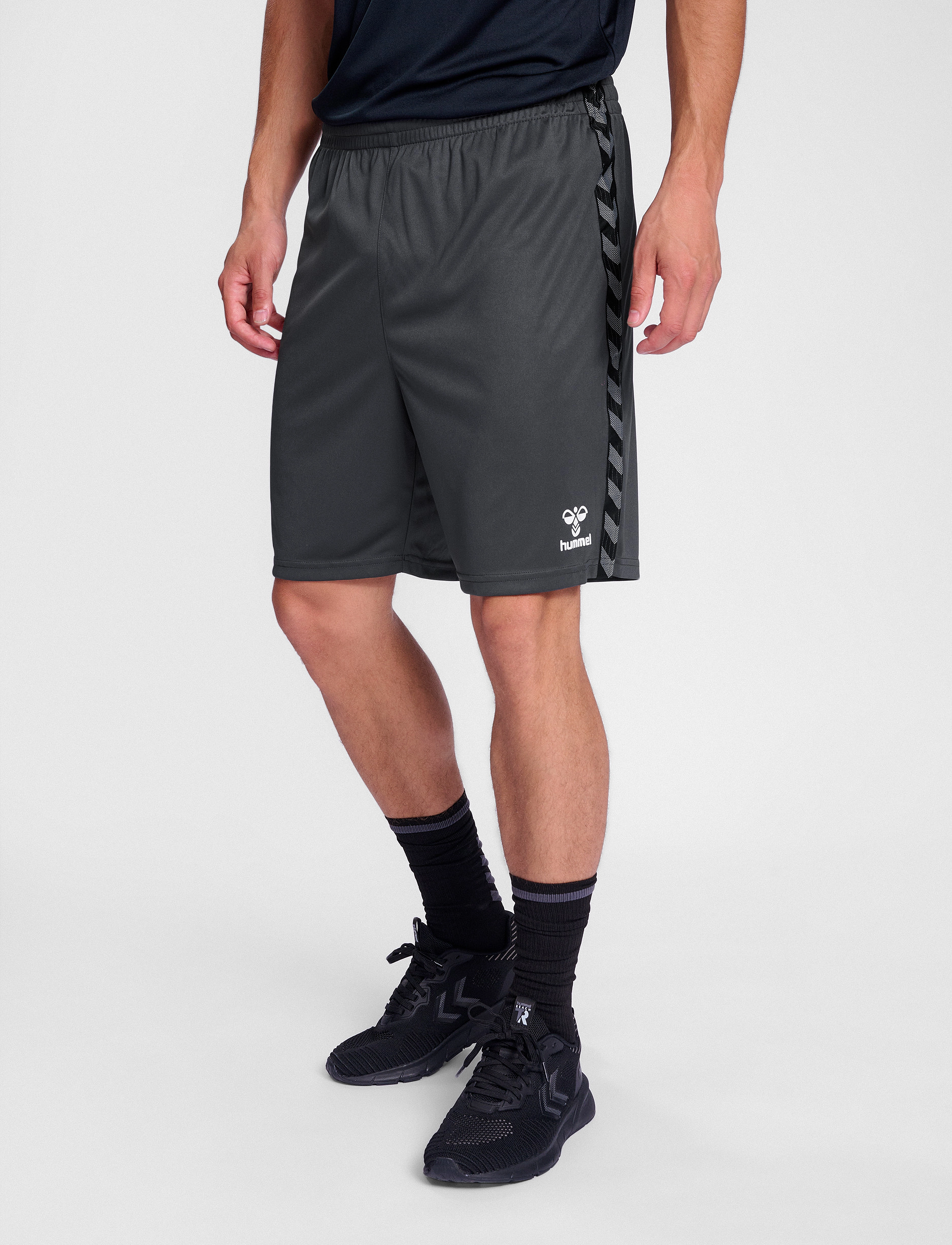 Hummel Hmlauthentic Pl Shorts, S, Grey, Sport Shorts > Sport Training Shorts, Herre