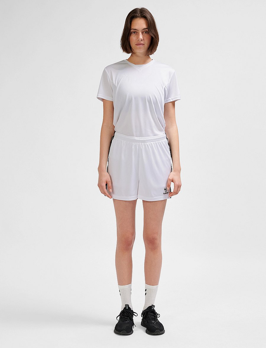 Hummel - hmlAUTHENTIC PL SHORTS WOMAN - träningsshorts - white - 0