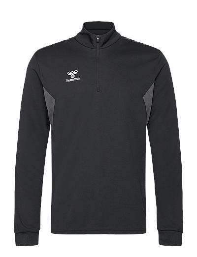 Hummel hmlAUTHENTIC HALF ZIP SWEAT - Oberteile - BLACK / black