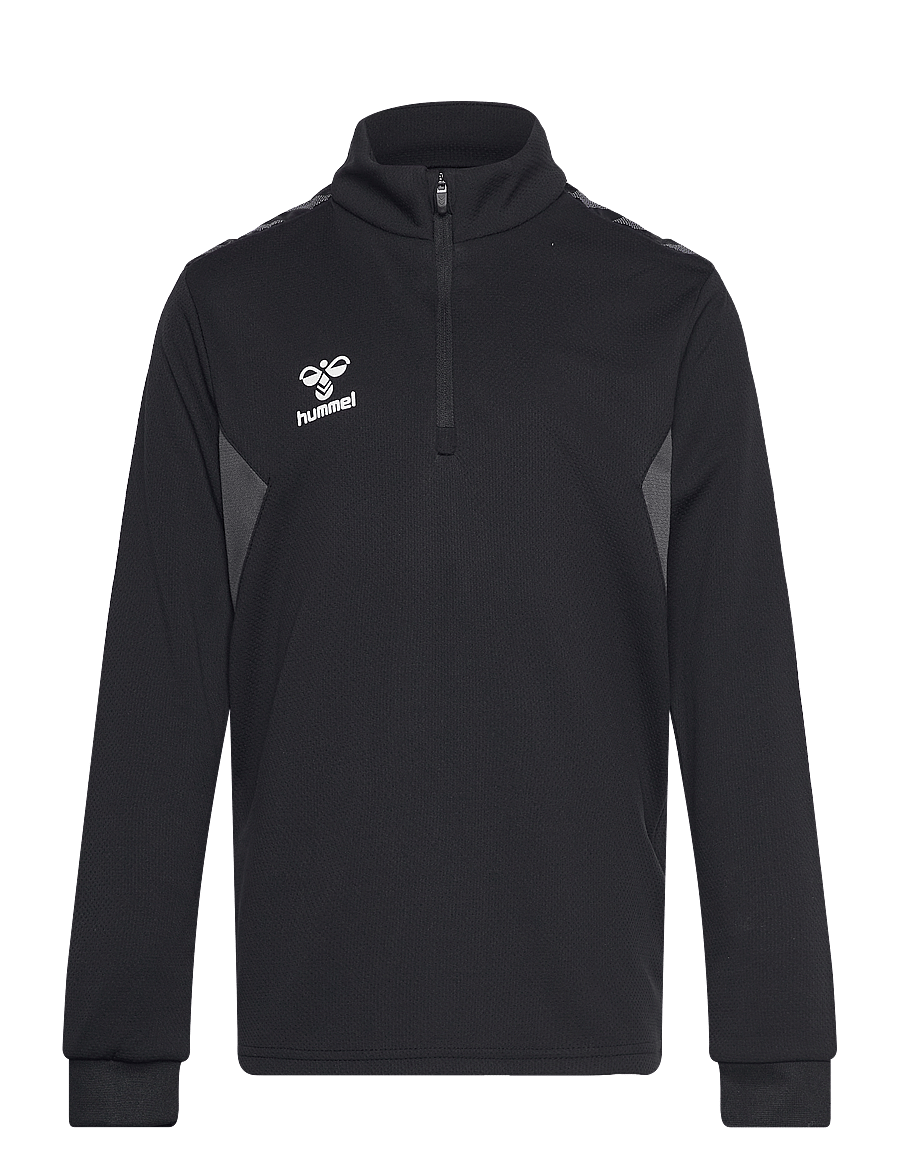 Hummel - hmlAUTHENTIC HALF ZIP SWEAT KIDS - sweatshirts - black - 1