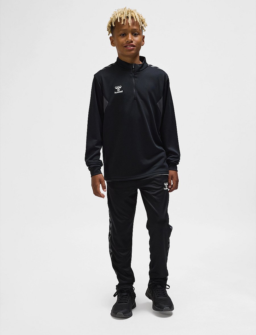 Hummel - hmlAUTHENTIC HALF ZIP SWEAT KIDS - sweatshirts - black - 3